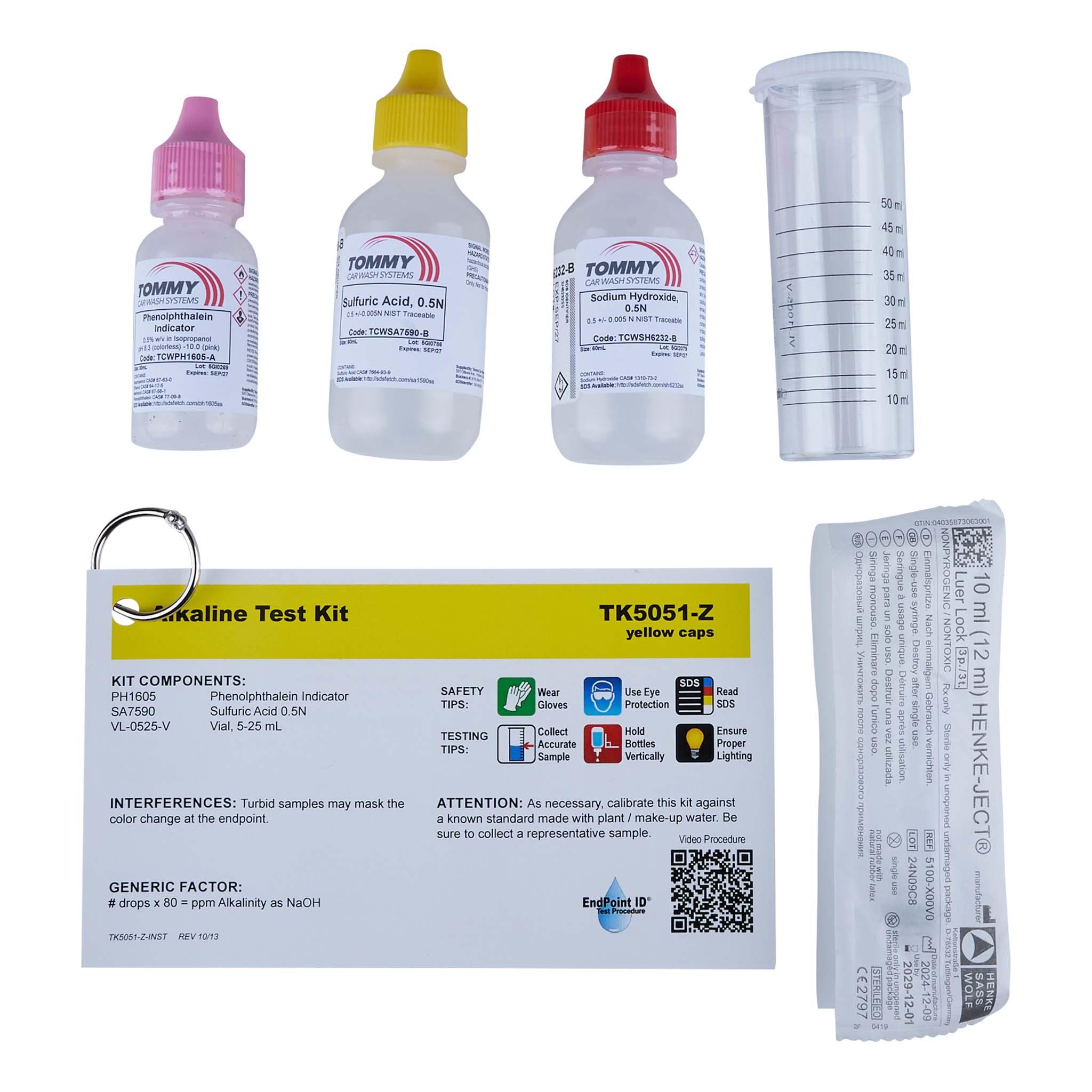 Titration Kit Including Alkaline and Acidity Test Kits Materials
